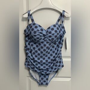 NWT Nicole Miller Simply Fit 2-Piece Tankini Set Size 2X